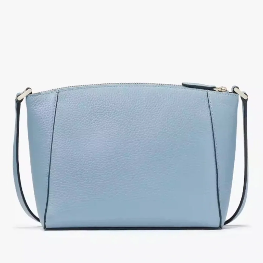 Kate Spade NWT Monica Pebbled Leather Crossbody in Frosty Sky - Picture 2 of 8